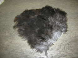 Перо курицы на коже Soft Hackle Chicabou Grey ( распродажа П- 137 )