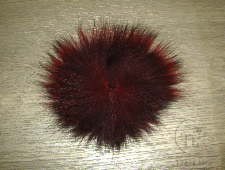 Хвост арктического песца винно красный XL / Claret Phatacorva XL Black Tips