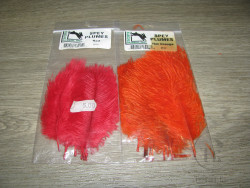 Перо Spey Plumes Red / Hot Orange 8+8 Hareline ( распродажа П- 32 )