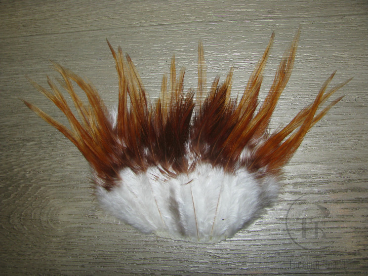 Вырез сухого седла петуха крючки № 8 / 10 Amber Brown ( распродажа П- 18 )