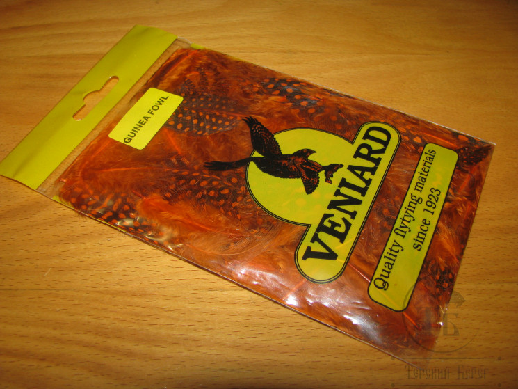 Перья цесарки Guinea Fowl Orange Veniard