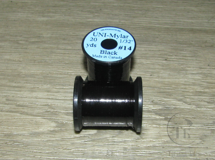 Плоский люрекс UNI Mylar 20 yds 1/32 # 14 Black