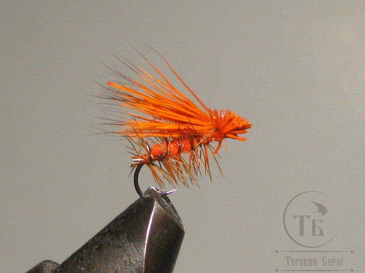 Mуха X Caddis ( 13 ) Orange кр. № 14