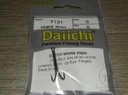 Daiichi Salmon Black 7131 двойник вязальный черный № 6 (6шт.)