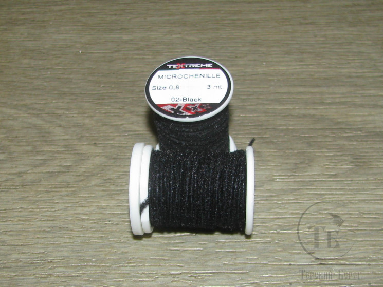 Микро синель Microchenille Black 0,8 мм 3 м Textremе