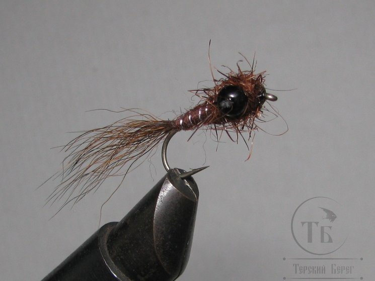 Муха нимфа Lt ( 24 ) Bear Brown nymph № 8