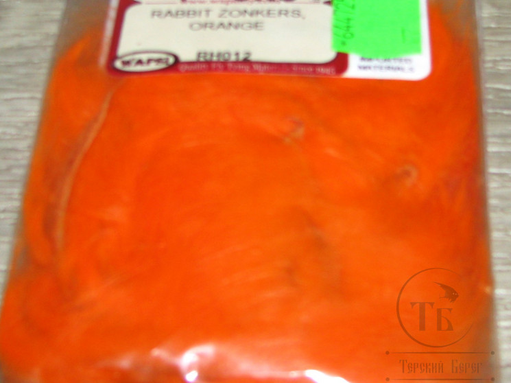 Зонкер кроличий 3-4 мм. ( узкий ) Zonker Strips Orange Wapsi