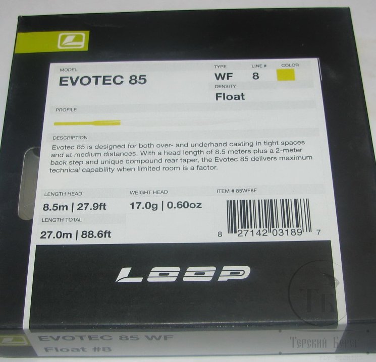 Нахлыстовый шнур LOOP  EVOTEC 85 WF8 Float 17g. 27,9 ft. head 88,6 ft. total