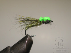 Муха Caddis Foam ( 22 ) Green кр. № 12