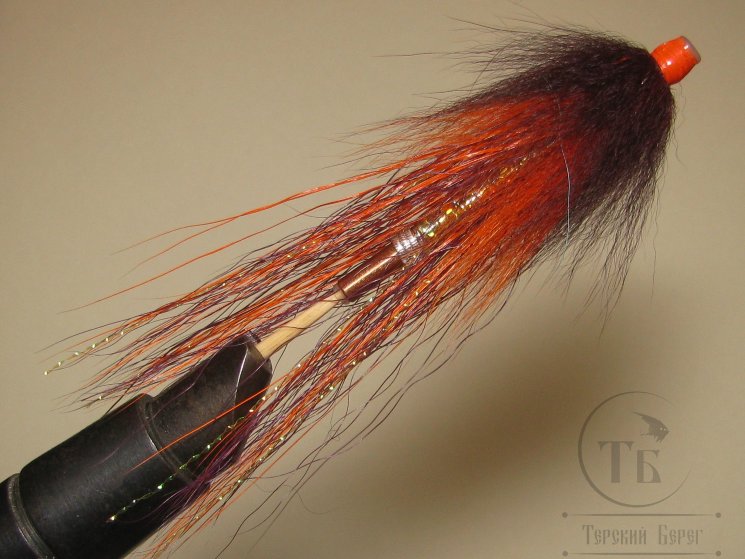 Муха лососёвая с "английским крылом" WG tube Mt. ( 54 ) D 3.0 медь 1 3/4 дюйма Fiery WG