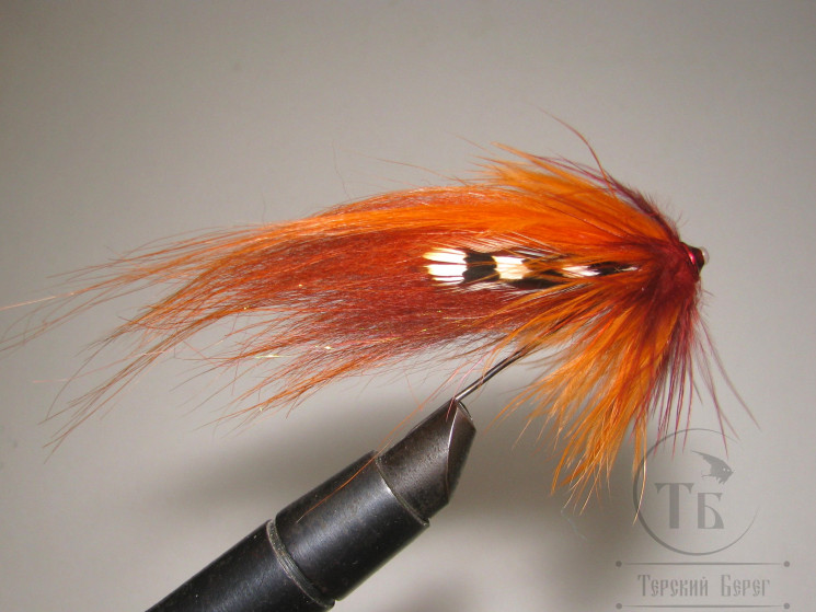 Лососёвая муха Turbo Nobody ( 5 ) Rusty Sunburst T 6 mm. 10 sm