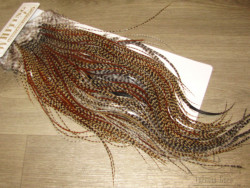 Седло Whiting Heritage Ginger Variant All Colours Miхed Combo ( GrBrB смесь гризли и коричневых бадждер перьев ) 