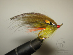 Муха лососевая на золотом двойнике ( 2 ) Topol Cl Mustad DL Gold № 4