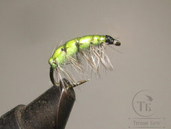 Муха Simple Scud ( 42 ) Бокоплав SSC ( Fl Chartreuse ) крючок Scud № 16