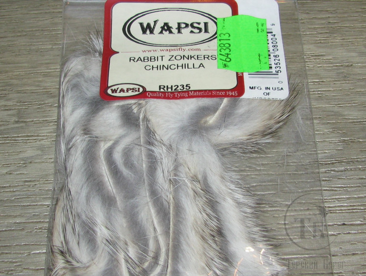 Зонкер кроличий 3-4 мм. ( узкий ) Zonker Strips Chinchilla Wapsi