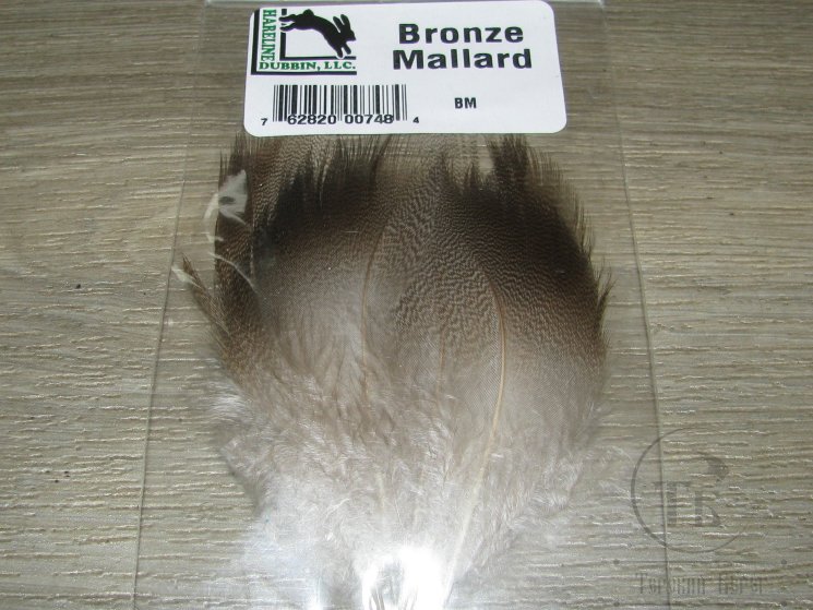 Перья селезня кряквы бронзовые Mallard Bronze 3 пары Hareline