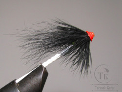 Муха лососёвая Turbo July 3/4 inch ( 6 ) Hot Black пластик 3/4