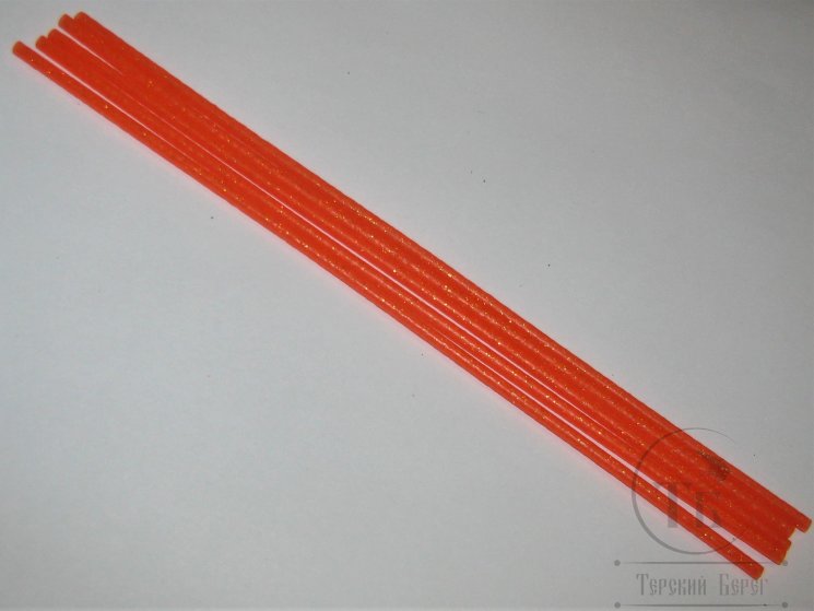  Пластиковая трубка диаметр 3,0 mm 5 шт 200 mm Fl Orange Glitter Future Fly 