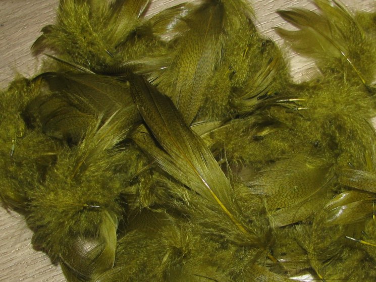 Перья селезня кряквы рябые Mallard Barred Flank Olive