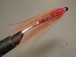 Муха лососёвая с "английским крылом" WG tube Mt. ( 10 C ) медь 1.5 дюйма Fiery Brown Phatakorva Black Var.