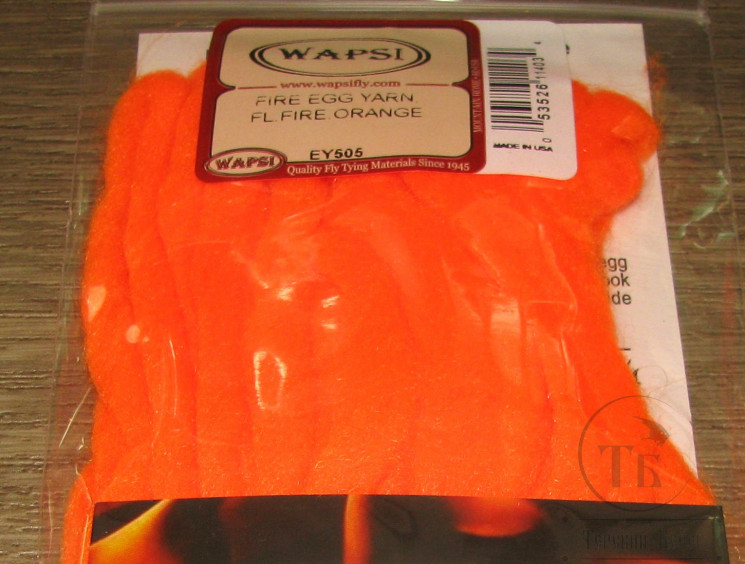 Пряжа для имитации икры Fire Egg Yarn Fl. Fire Orange Wapsi