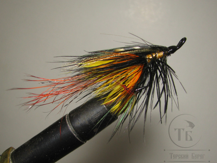 Муха лососёвая ( 8 ) Pot Belly Pig Orange Partridge P BL Heavy Double № 2