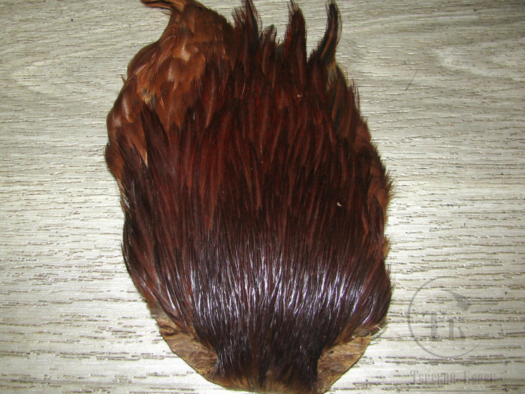 Скальп курицы Indian Hen Cape Dry Wet Nat. Brown / Коричневый Натуральный