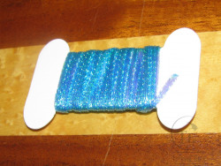Плетёный плоский люрекс 3 мм Ice Pearl Body Braid Doc. Blue 4 м