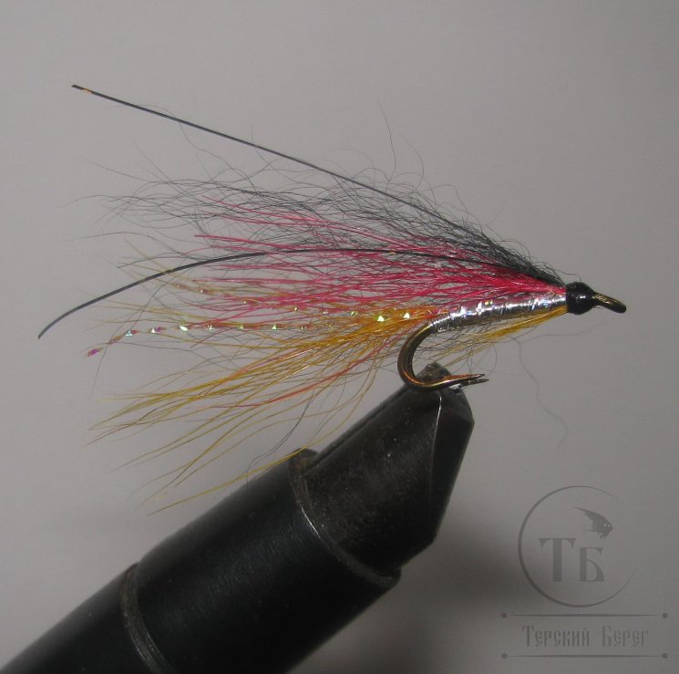 Муха лососёвая на двойнике SM ( 16 ) Pauls Favorite ( Mustad № 10 )