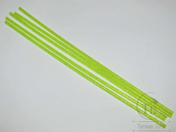 Пластиковая трубка диаметр 3,0 mm 5 шт 200 mm Fl Chartreuse Future Fly Glitter 