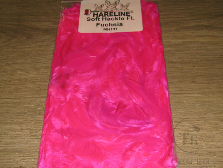 Перо курицы и петуха отдельное Soft Hackle Fl. Fuchsia Hareline