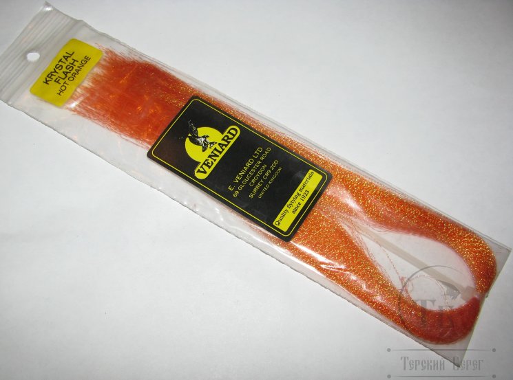 Крученый люрекс Crystal Flash Hot Orange Veniard