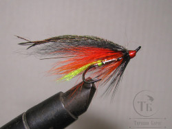 Муха лососёвая на двойнике ( 2 ) Scandi Willie Gunn GRBRH Partridge Low Water Black № 8