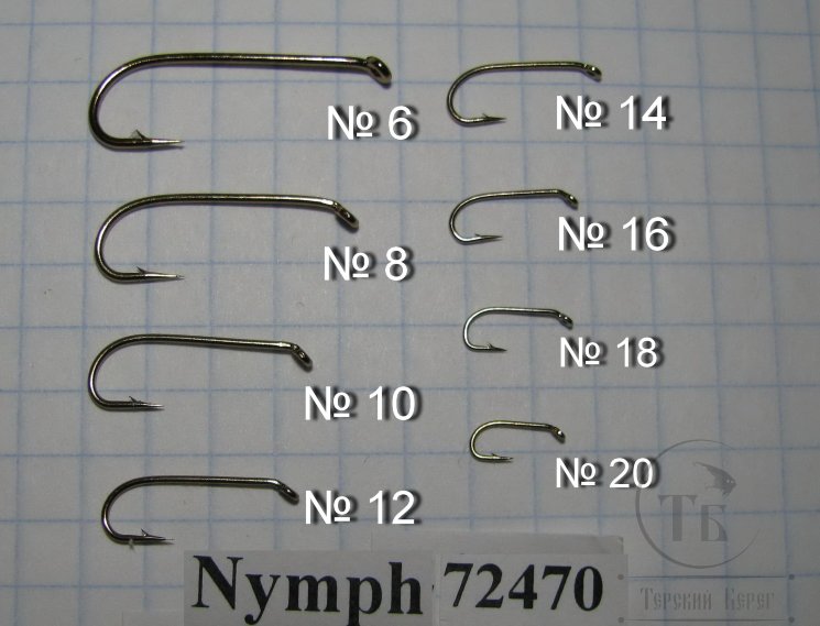Крючок Kumho 72470 Nymph № 14 ( 10 шт )