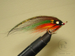 Муха лососевая на золотом двойнике ( 5 ) Greenhighlander Mustad DL Gold № 4