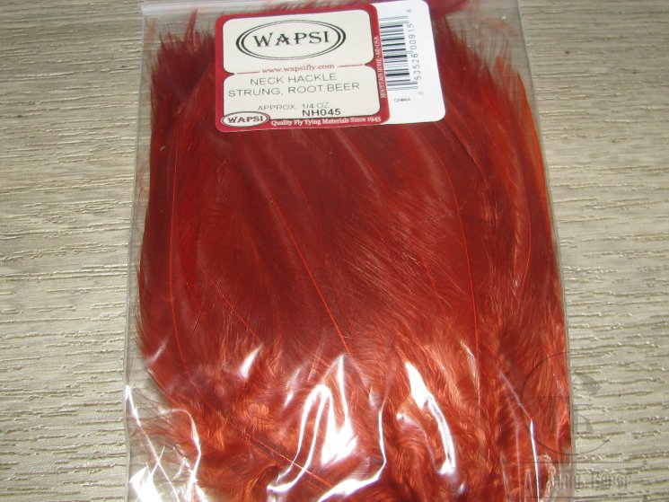 Перо скальпа петуха Strong Neck Hackle Rootbeer Wapsi