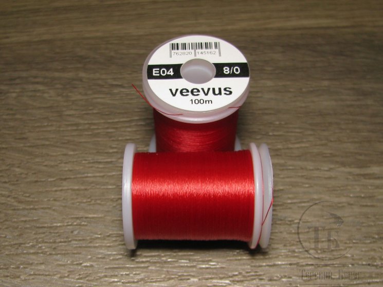 Mонтажная нить Veevus 8/0  100 m Red