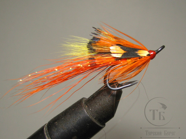 Лососёвая муха Shrimp ( 37 ) Orange Classic Кулебякинский № 6