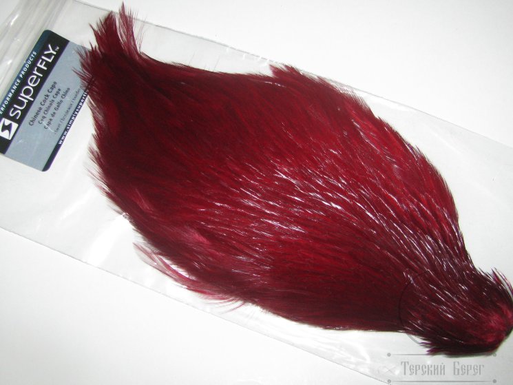 Скальп петуха Chinese Streamer Cock Cape Super Fly Claret