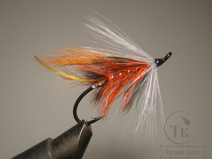 Муха лососевая на одинарном крючке ( 43 ) "Thunder Lighting" Kumho Salmon Black № 2