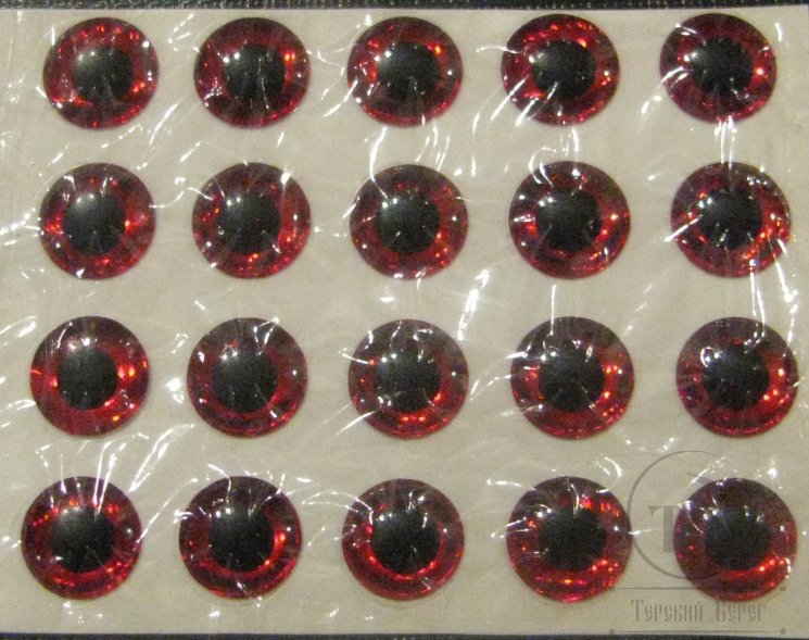Глазки объемные D 9,0 Red ( 20 шт )
