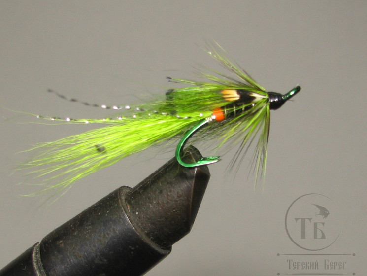 Лососёвая муха Shrimp ( 15 ) Green Chartreuse Classic Partridge Patriot Green № 10