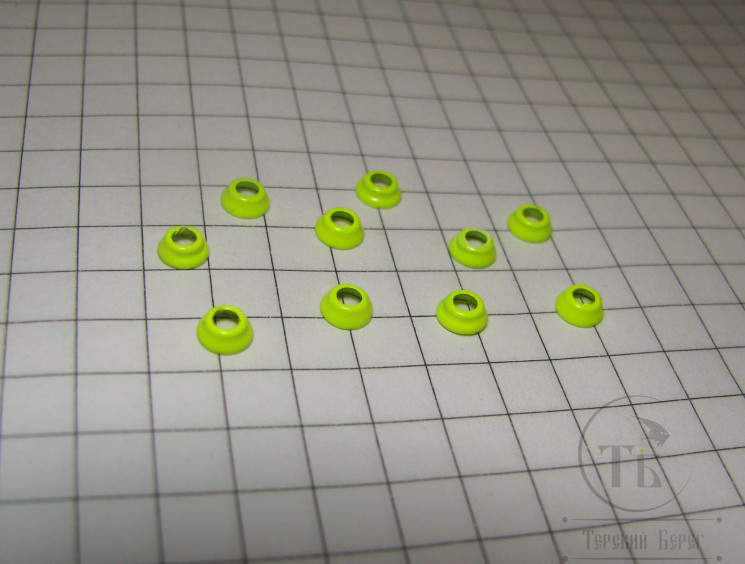 Турбо диск 4,0 х 2,0 мм 10 шт Brass Fl. Chartreuse Терский Берег