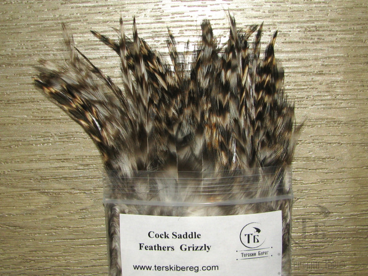 Перья седла петуха Cock Saddle Grizzly Md