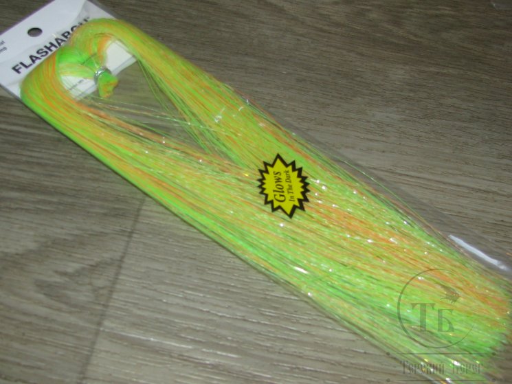 Светонакопительный плоский люрекс Flashabou Pearl A Glow Fire Tiger 7156 Hedron