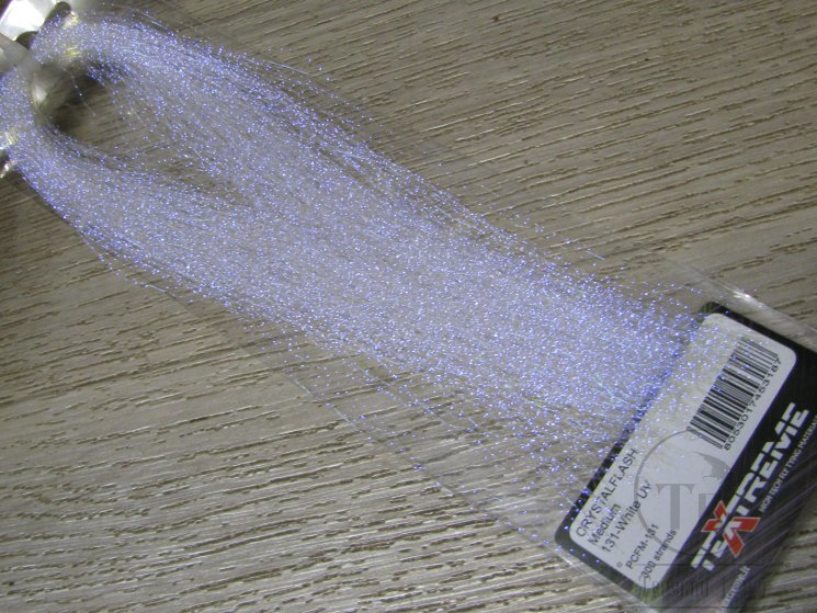 Крученый люрекс Crystal Flash Medium White UV Textreme