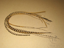 Перо Dry Fly (для сухих мух) 10 шт гризли баджер вариант крючки № 18
