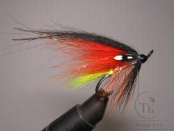 Муха лососёвая на двойнике ( 10 ) Scandi Willie Gunn BHCHT LOOP Black № 6