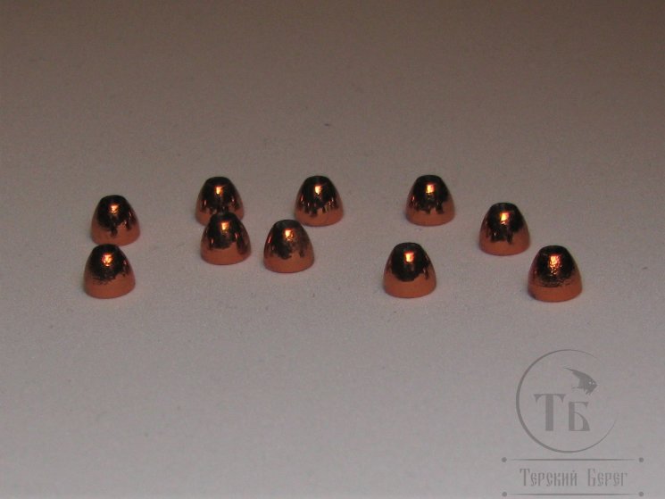 Конусная головка Sm. латунная Metalik Copper ( дл. 4,0 мм. / диам. 5,0 мм. / вн. диам. 2,0 мм. ) 10 шт.