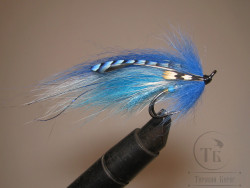 Муха лососёвая на двойнике ( 4 ) Blue Jay Hering Mustad DL 71 BL Double № 4